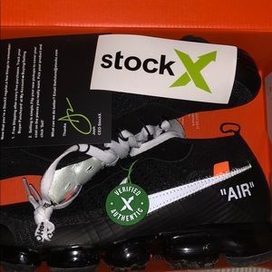 Off-White Vapormax Black 10% Authentic Size 11